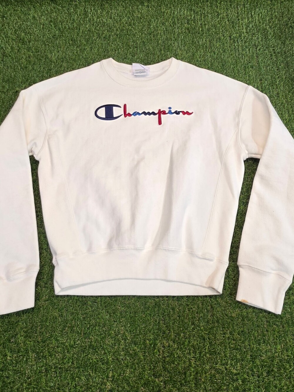 Champion Reverse Weave X-Small White Crewneck Sweatshirt